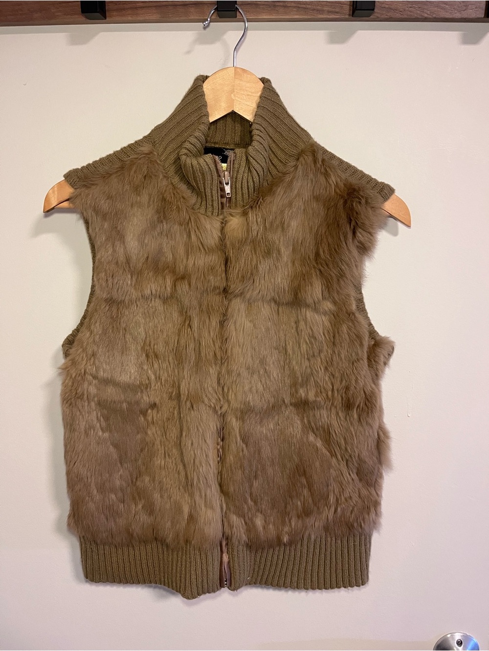Buffalo David Bitton Rabbit Fur Rib-Trim Vest